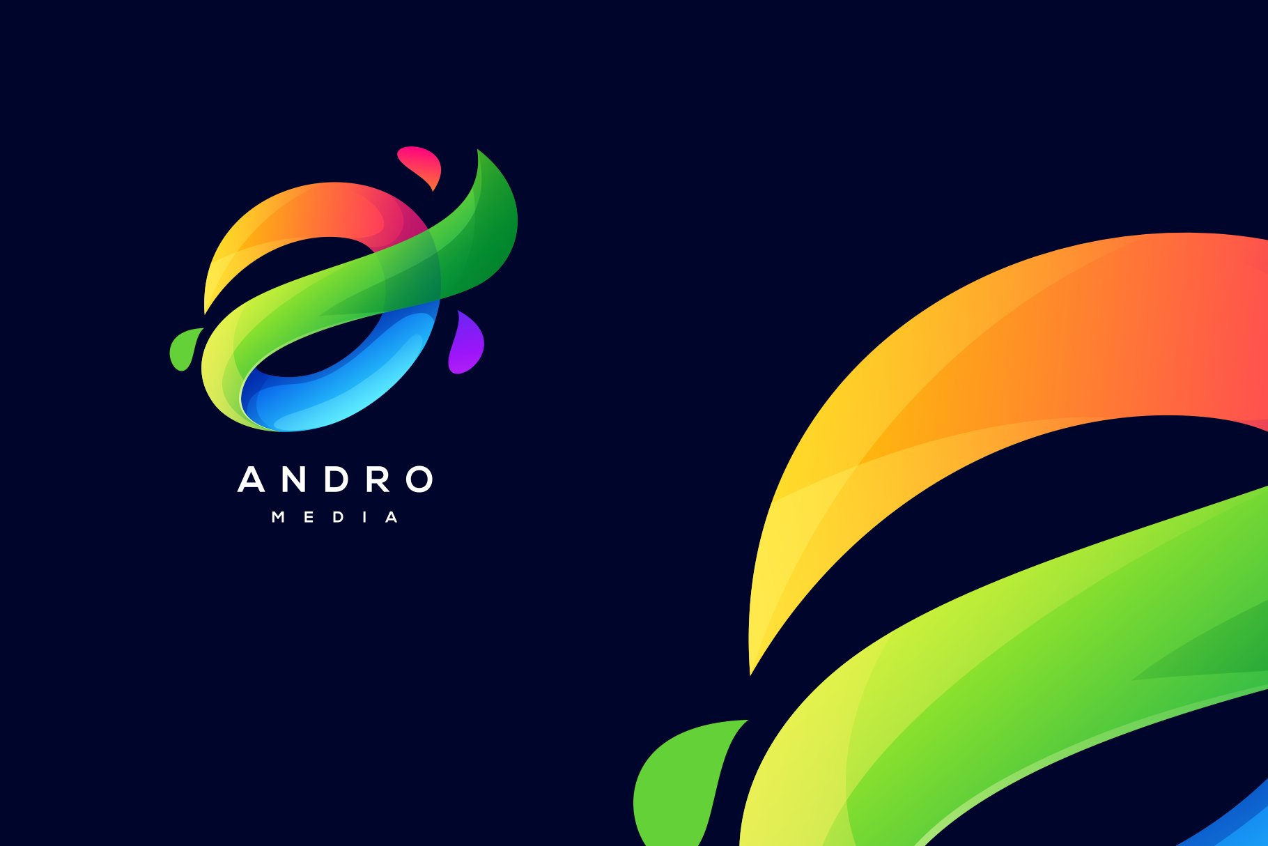 Andro Media colorful logo cover image.