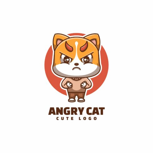 Angry Cute Cat Logo cover image.