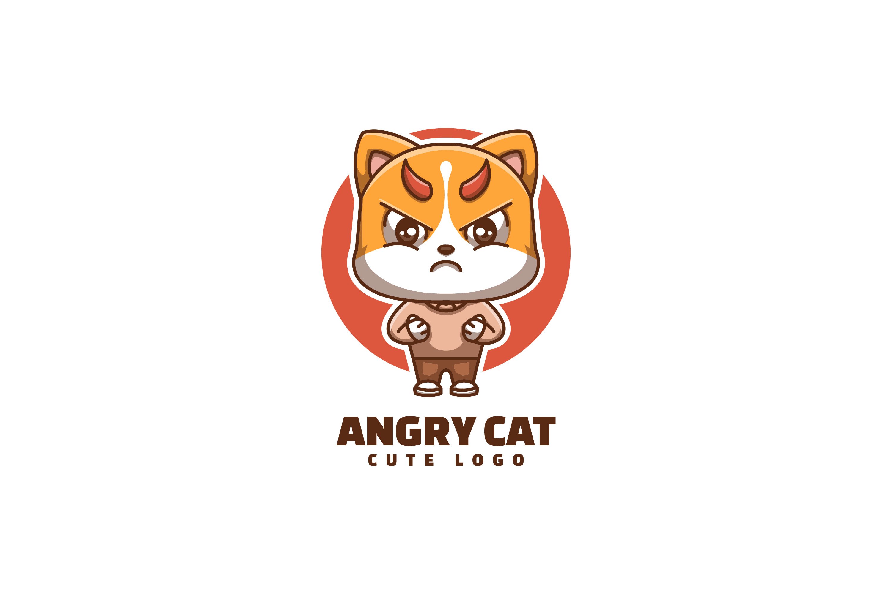 Angry Cute Cat Logo cover image.