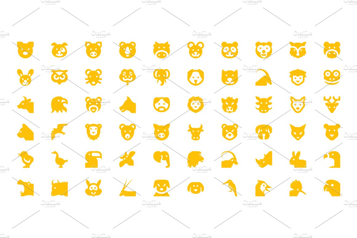 50+ Animals and Birds Material Icons preview image.