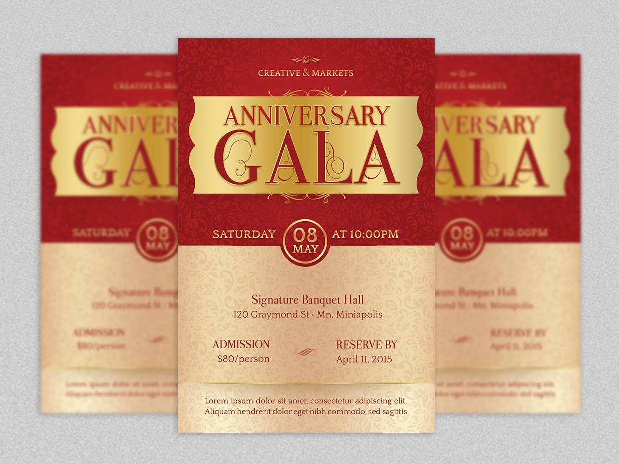 Anniversary Gala Flyer Template cover image.
