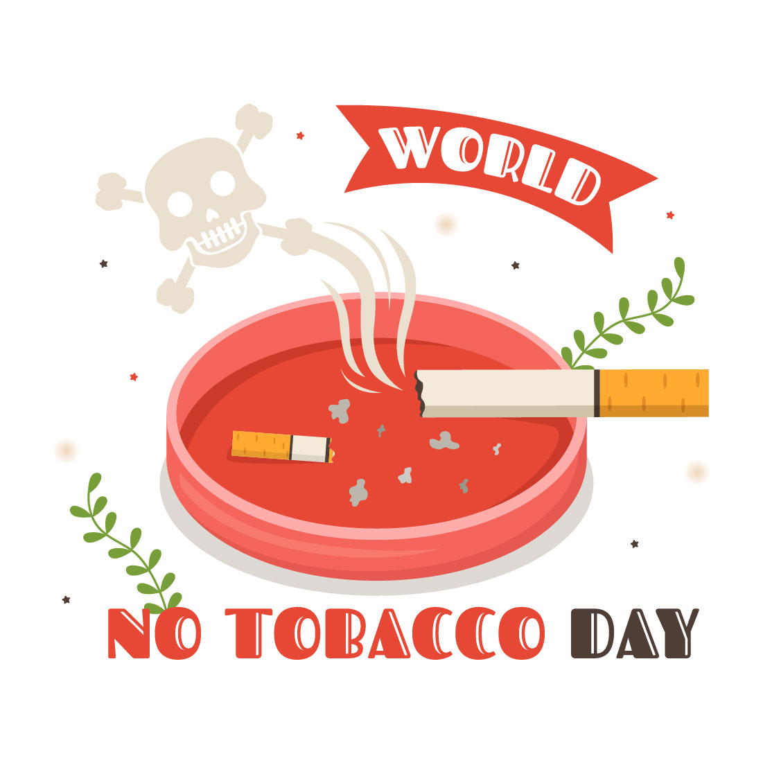 14 World No Tobacco Day Illustration preview image.