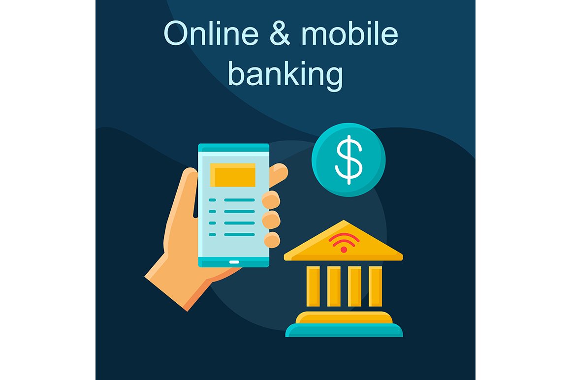 Online and internet banking icon cover image.