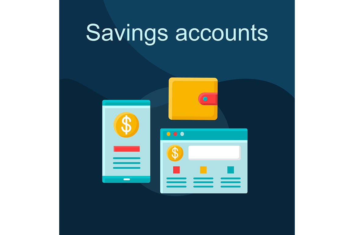 Internet banking flat concept icon cover image.