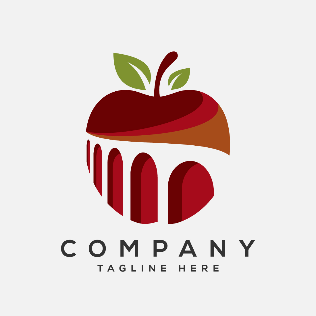 Apple constriction logo sign symbol in flat style preview image.