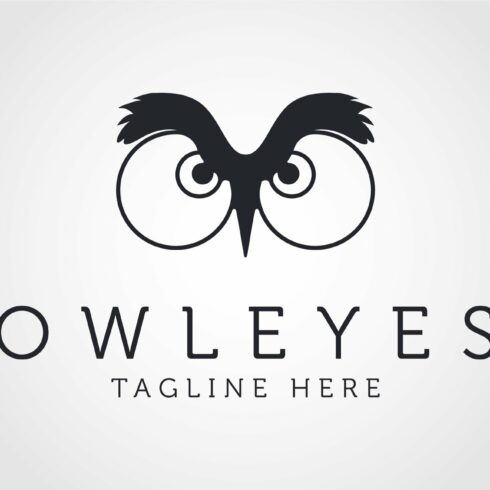 eye owl logo vector template design. cover image.