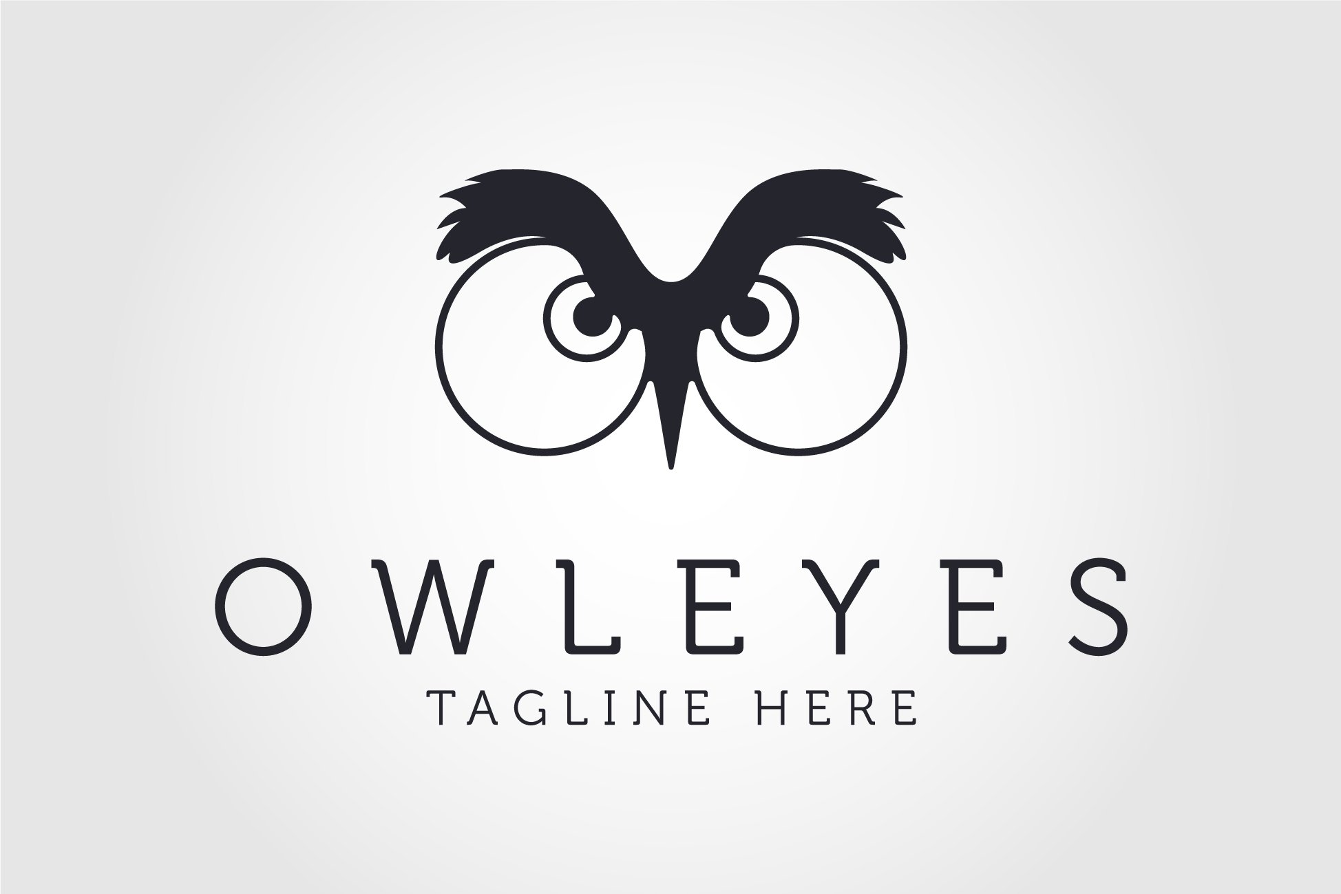 eye owl logo vector template design. cover image.