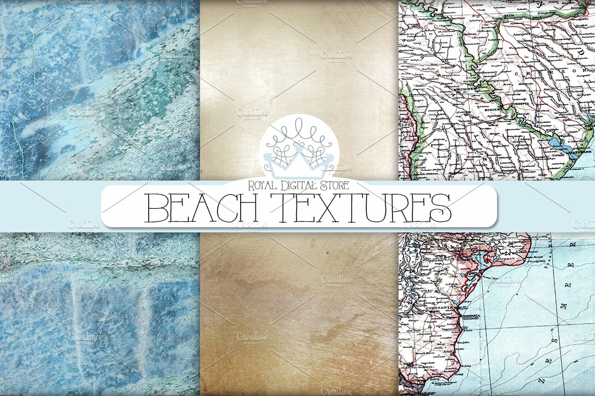 BEACH TEXTURES digital paper preview image.