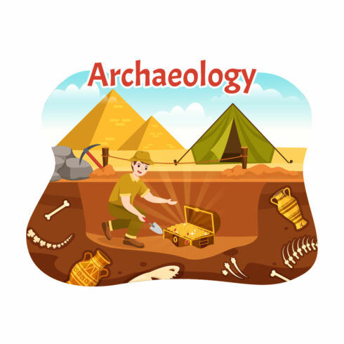 16 Archeology Vector Illustration cover image.