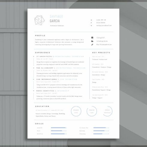 Architect Resume Template cover image.