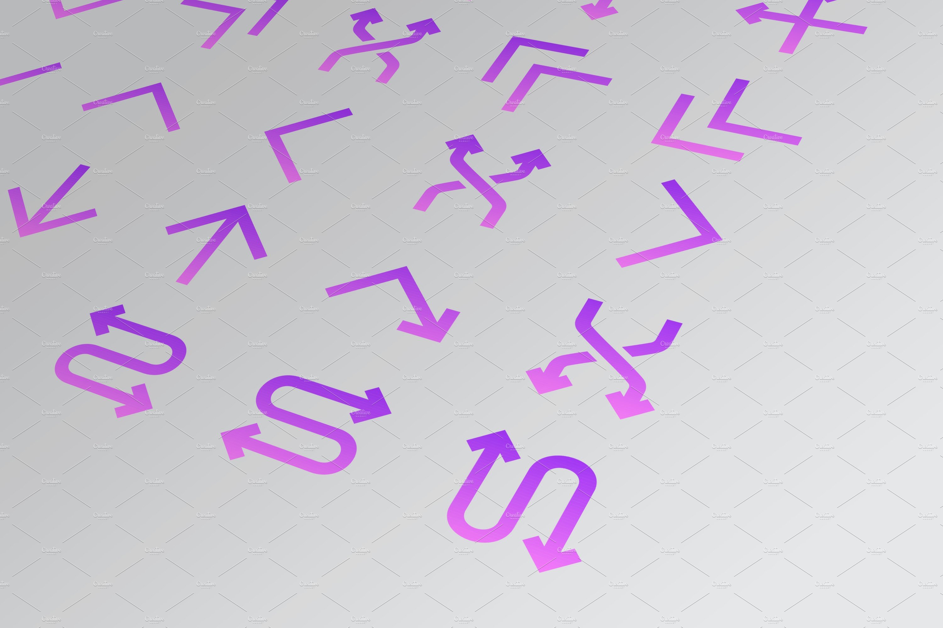 50 Arrow Glyph Gradient Icon Vol 2 preview image.