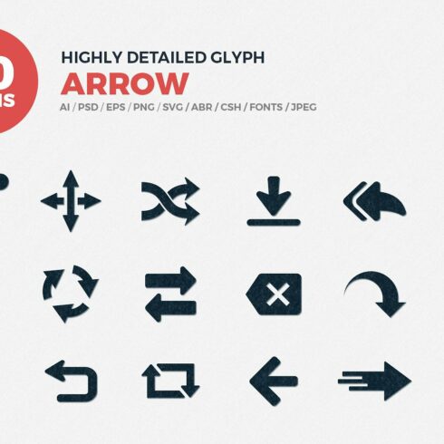 Glyph Icons Arrows Set cover image.