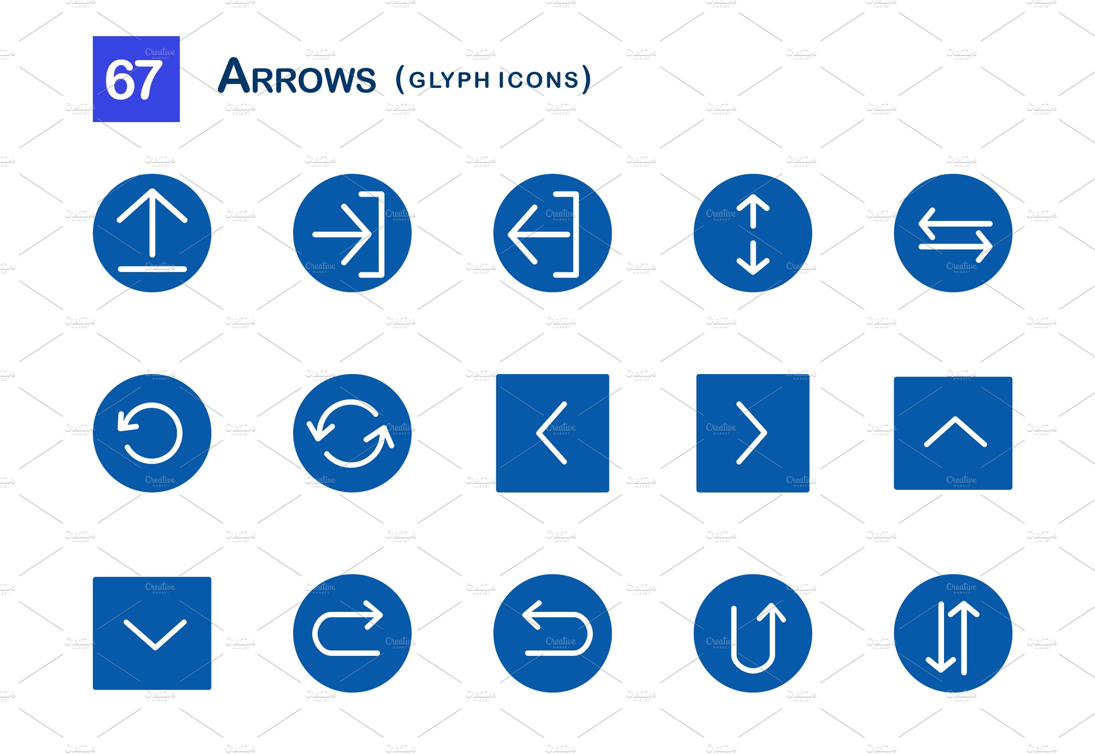 arrows glyph icons preview slide 2 256