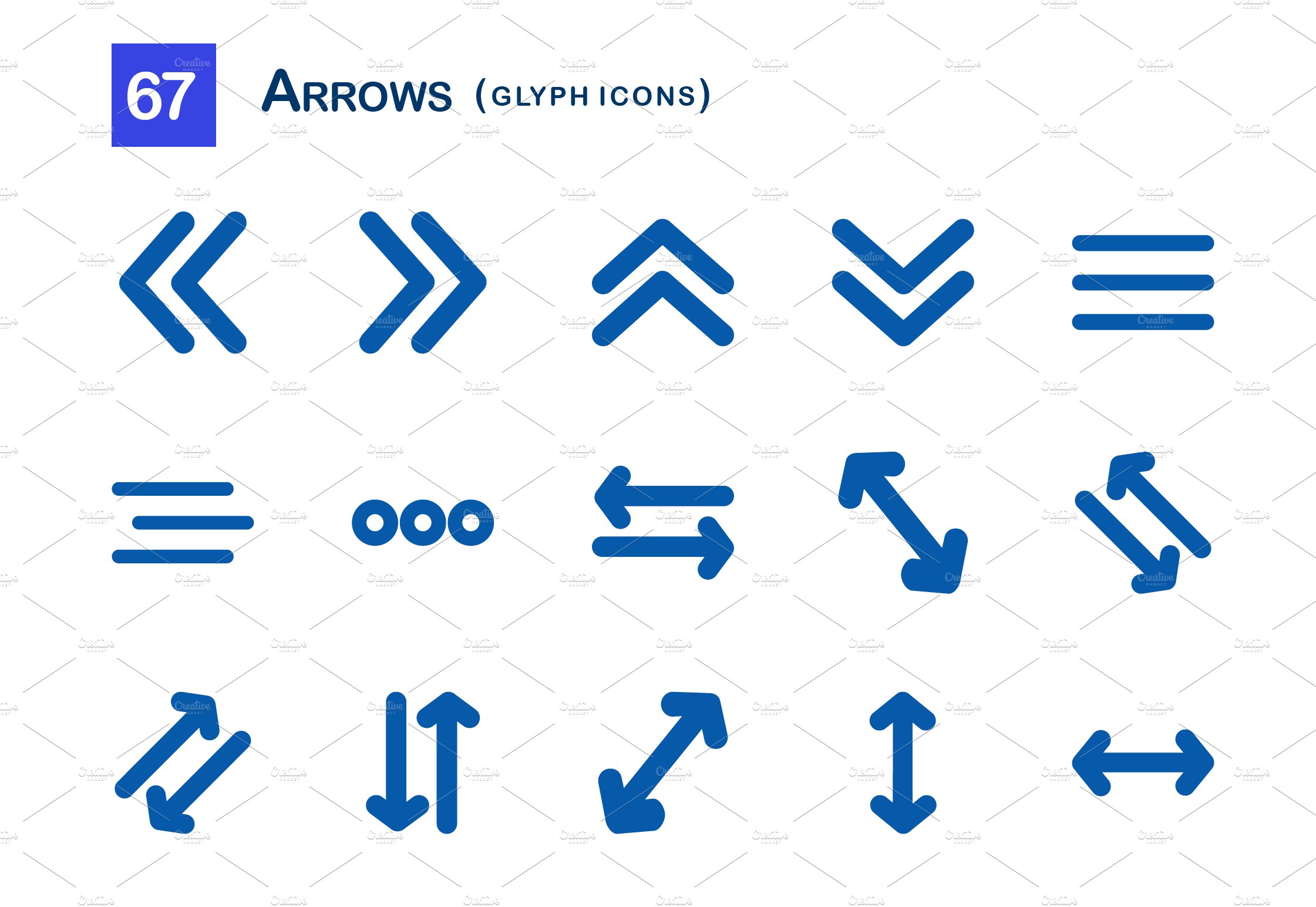 arrows glyph icons preview slide 3 939