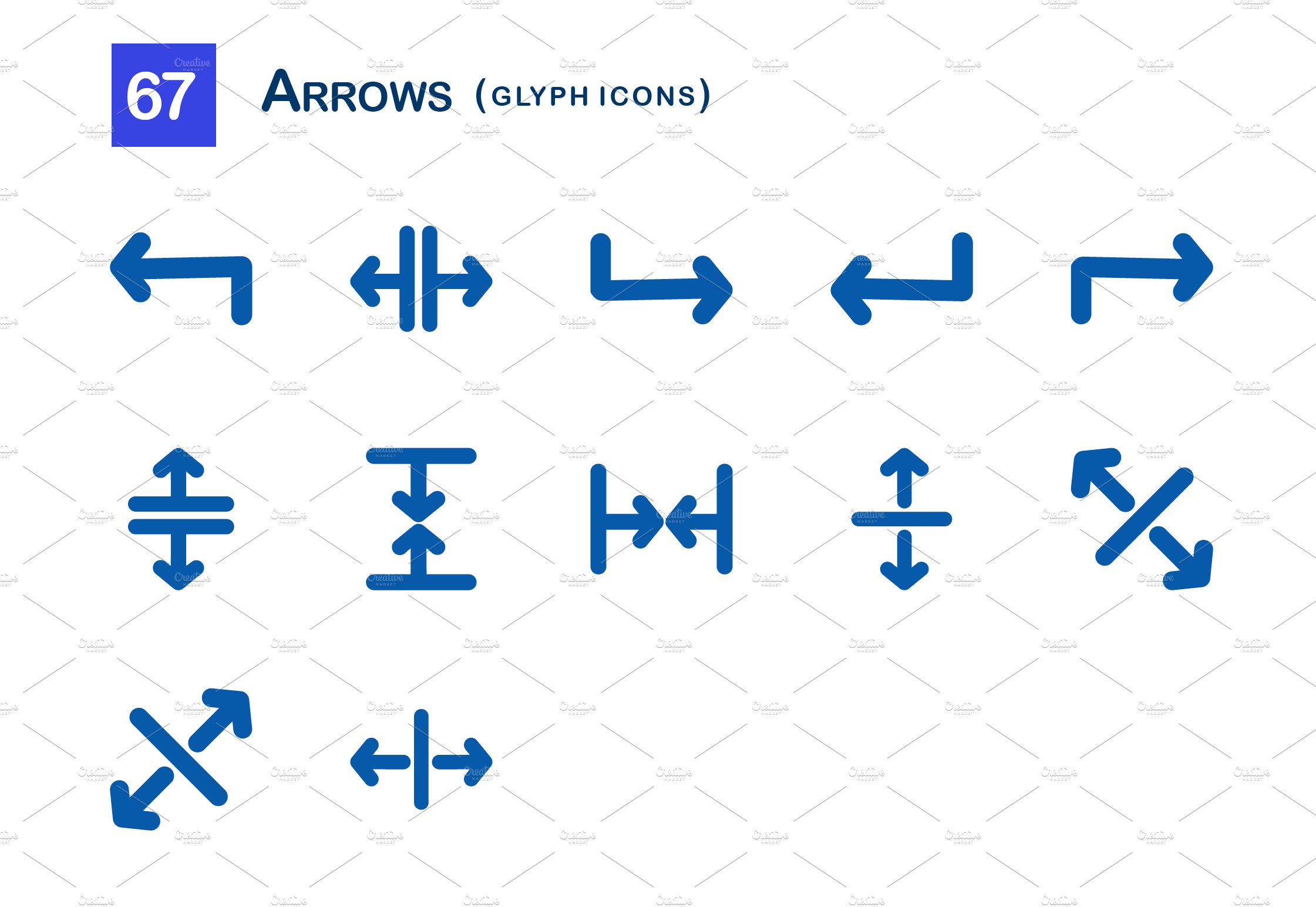 arrows glyph icons preview slide 4 725