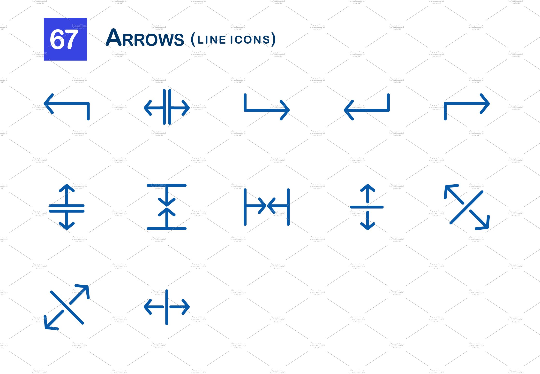 arrows line icons preview slide 4 475