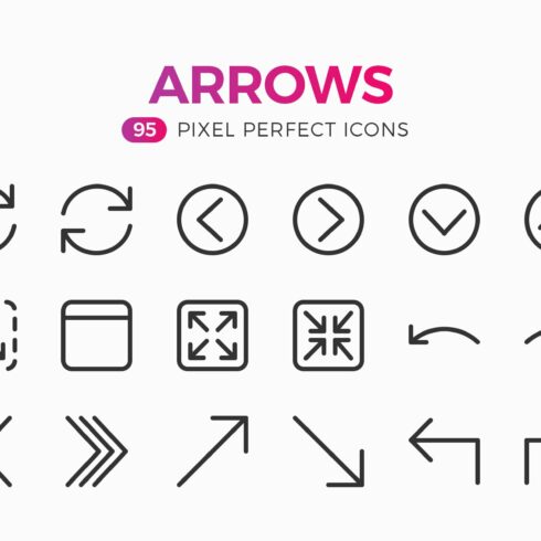 Arrows Line Icons Pack cover image.