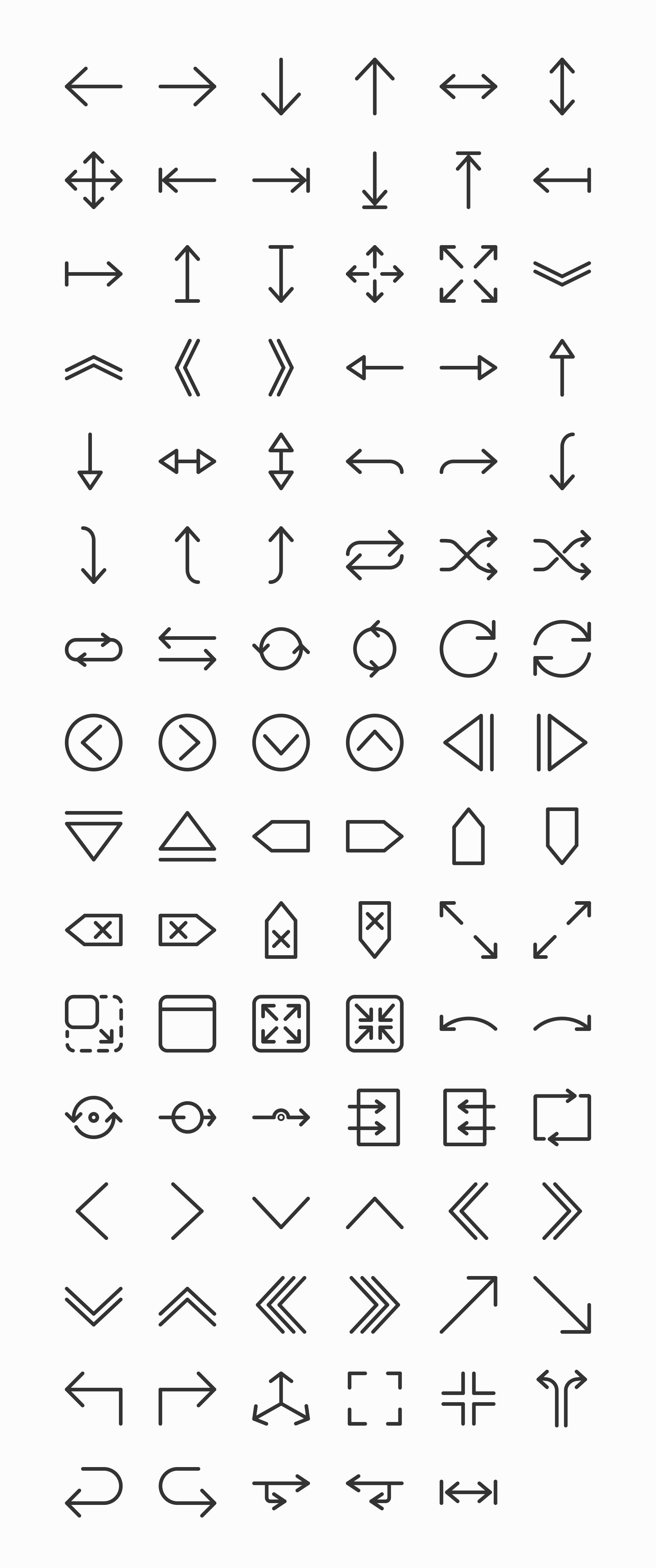 arrows line icons 5 70