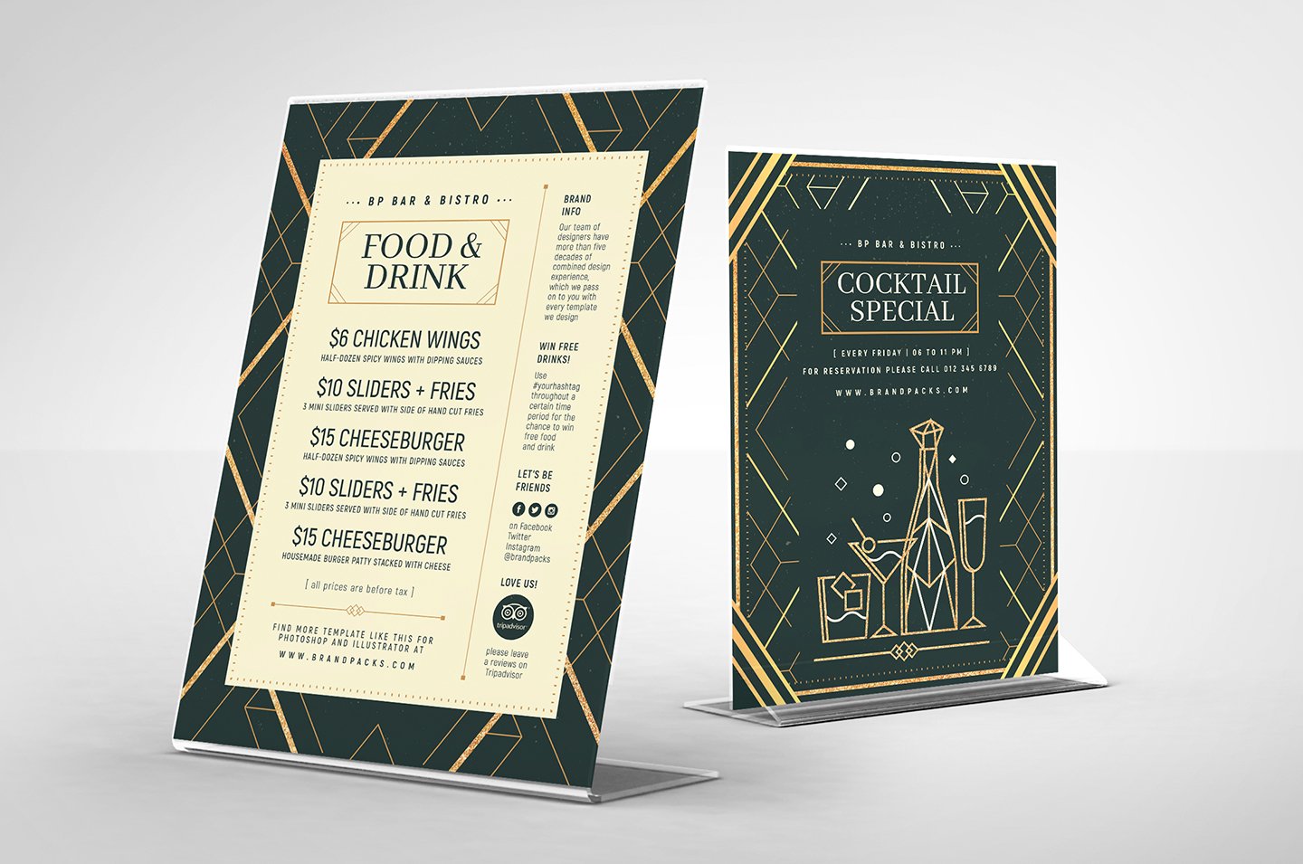 art deco bar menu templates 868