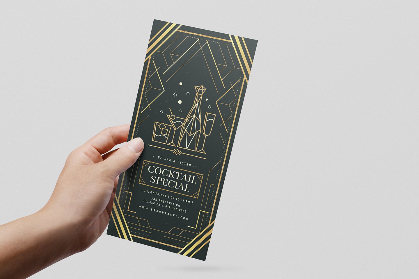 art deco dl flyer template 553