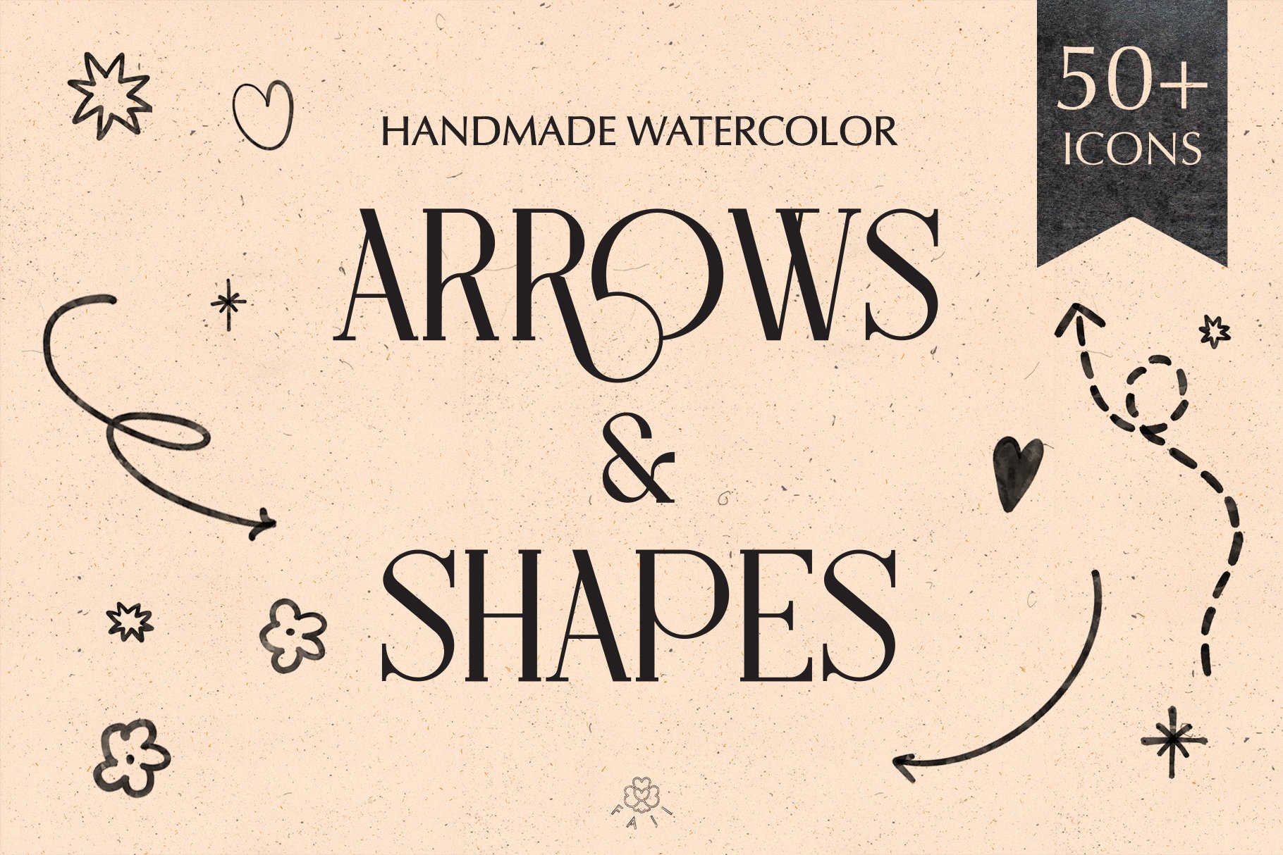 Handmade Watercolor Arrows & Shapes cover image.