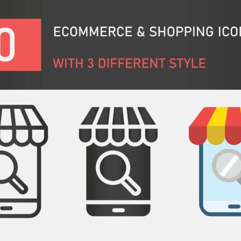 Ecommerce and Shopping Icon Set cover image.