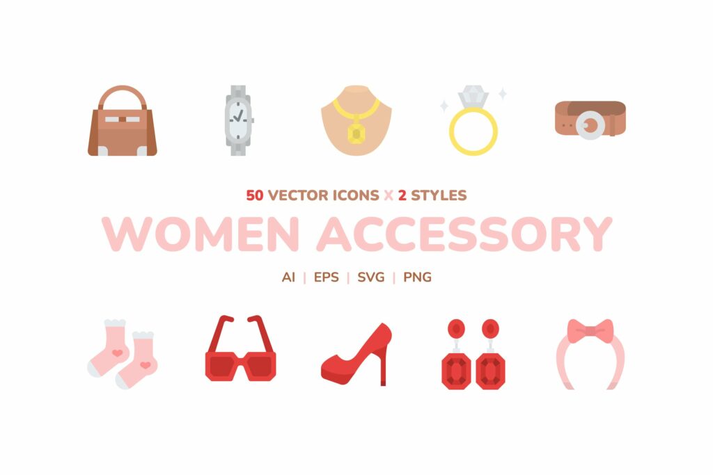 Women Accessory Icon Pack – MasterBundles