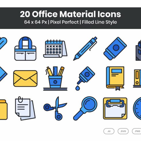 20 Office Material - Filled Line cover image.