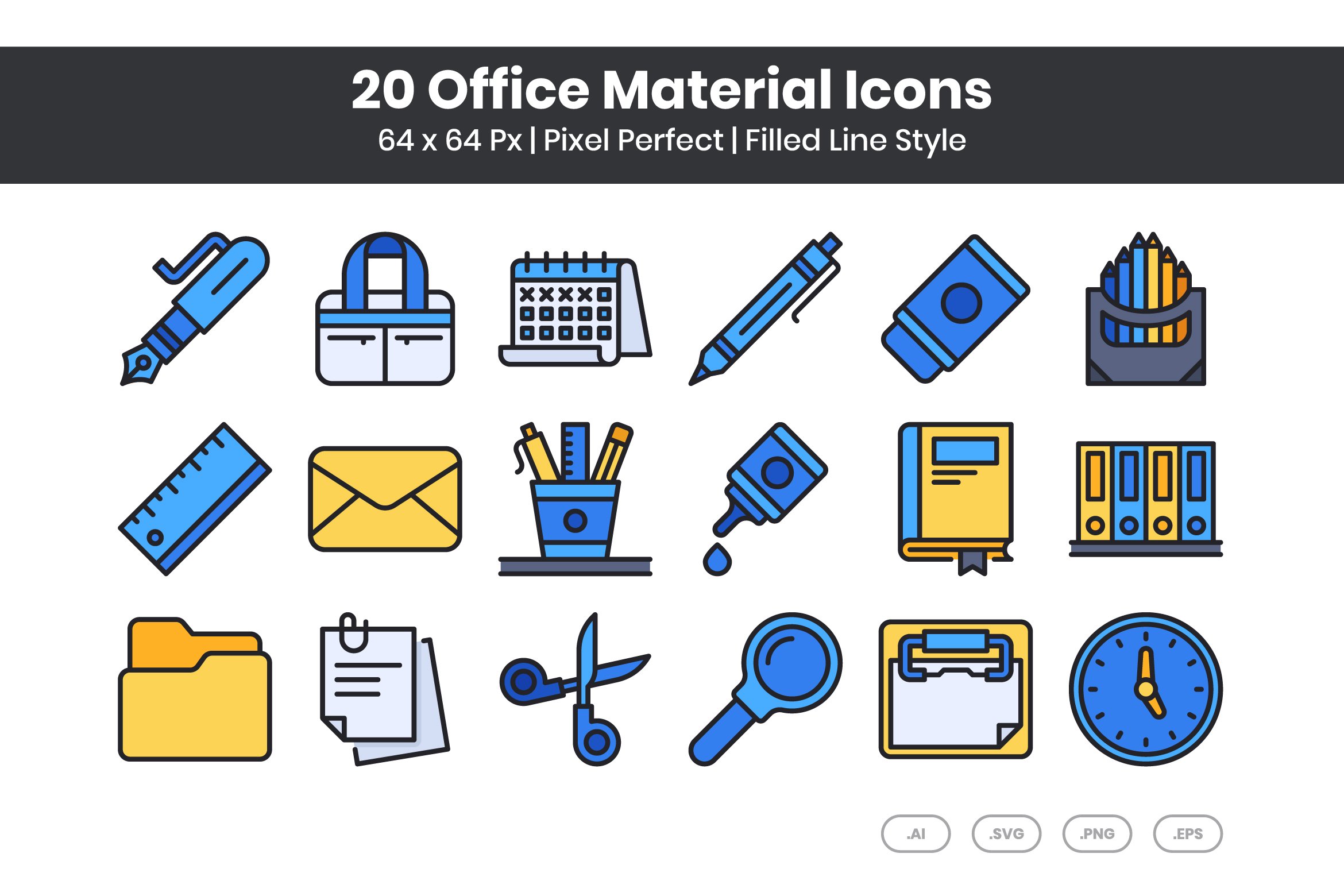 20 Office Material - Filled Line cover image.