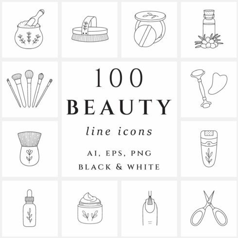 Beauty & Spa Icon Set cover image.