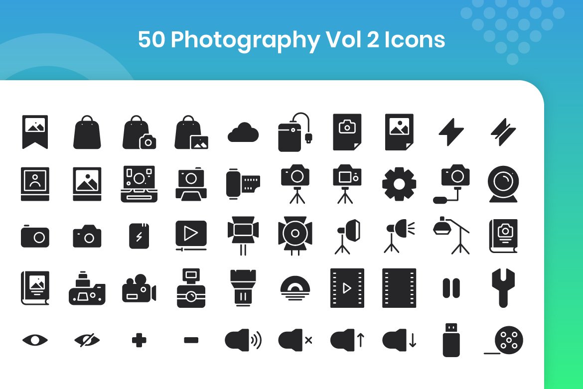 50 Photography Vol 2 - Glyph preview image.