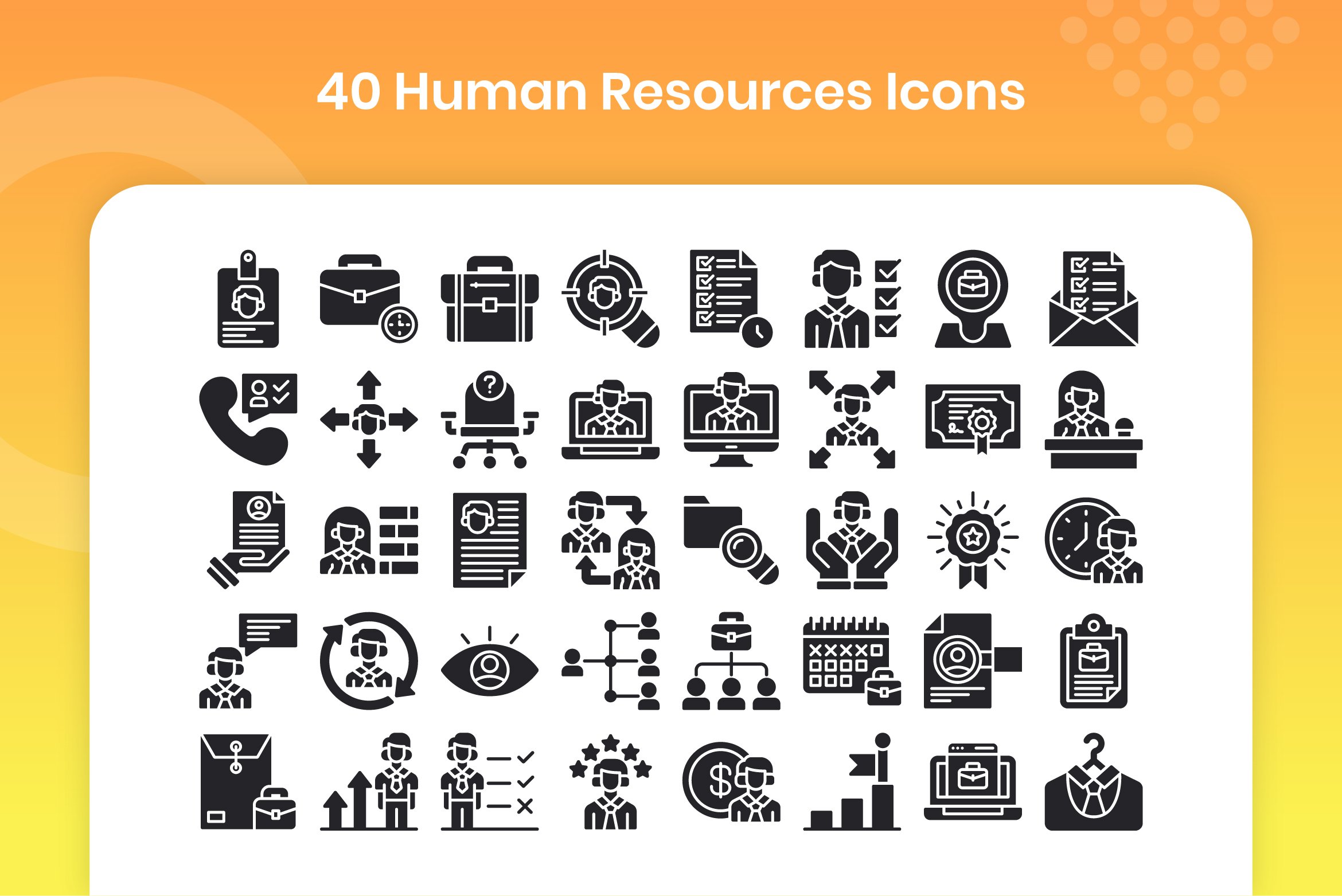 40 Human Resources - Glyph preview image.