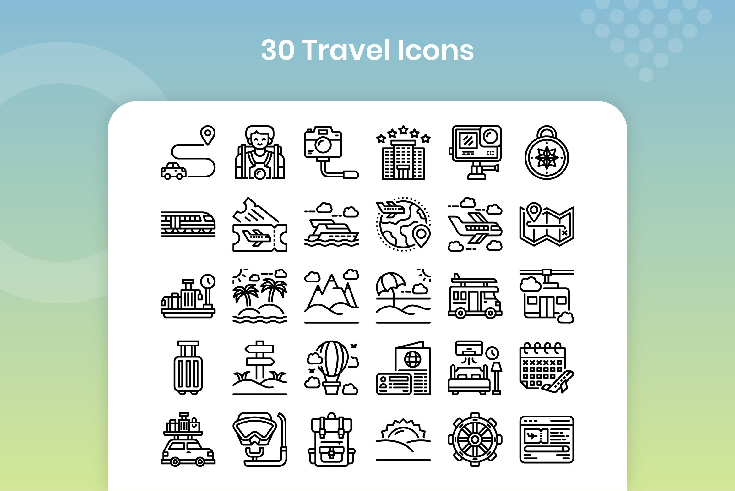 30 Travel - Line preview image.