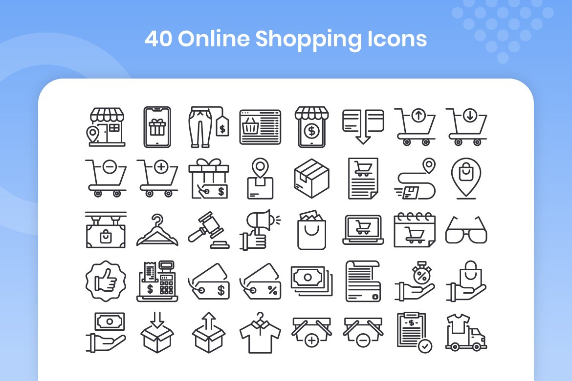 40 Online Shopping - Line preview image.