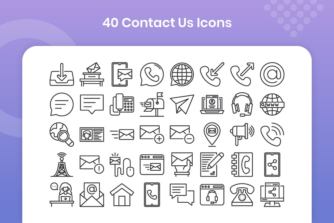 40 Contact Us - Line preview image.