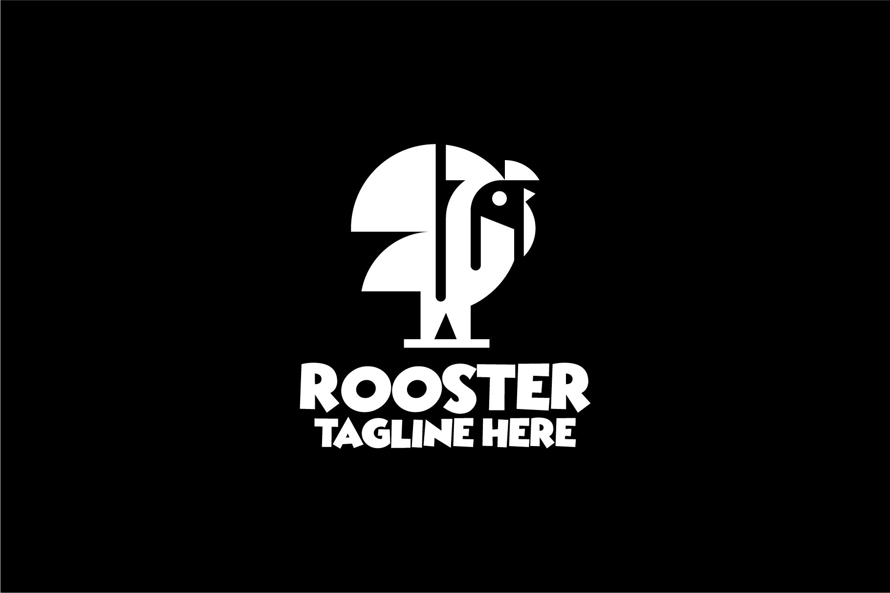 Rooster Logo Template preview image.