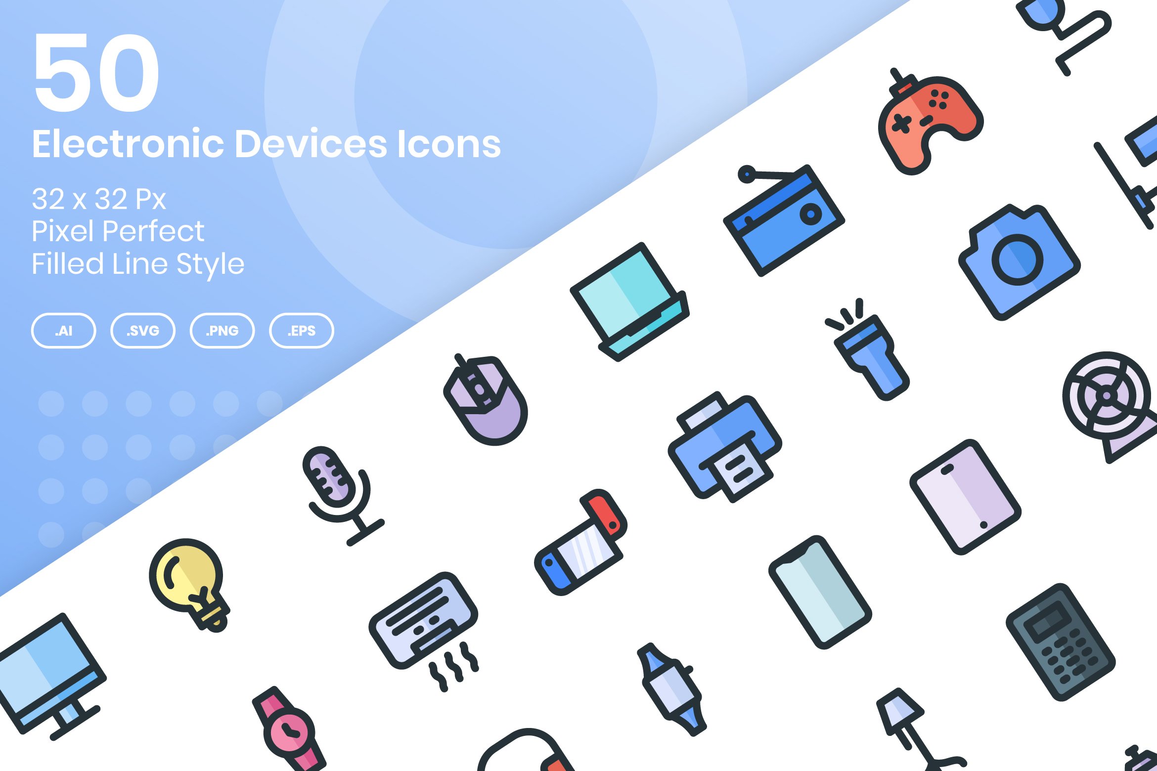 50 Electronic Device - Filled Line cover image.