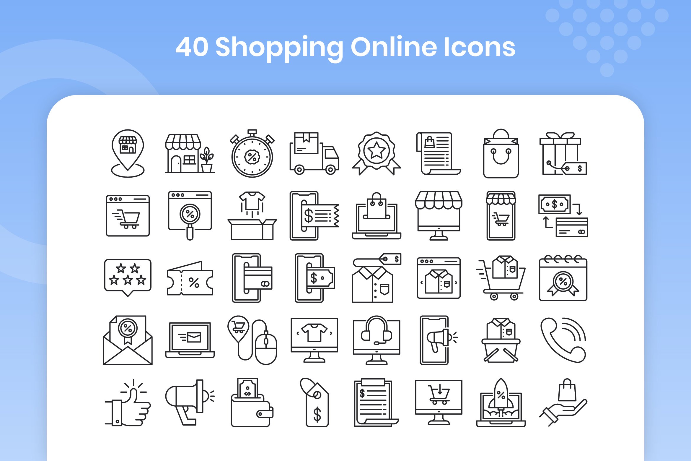 40 Shopping Online - Line preview image.