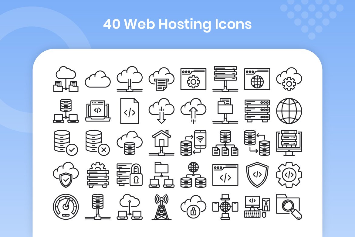40 Web Hosting - Line preview image.