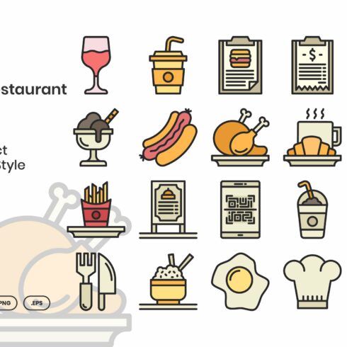 40 Food & Restaurant - Filled Line cover image.