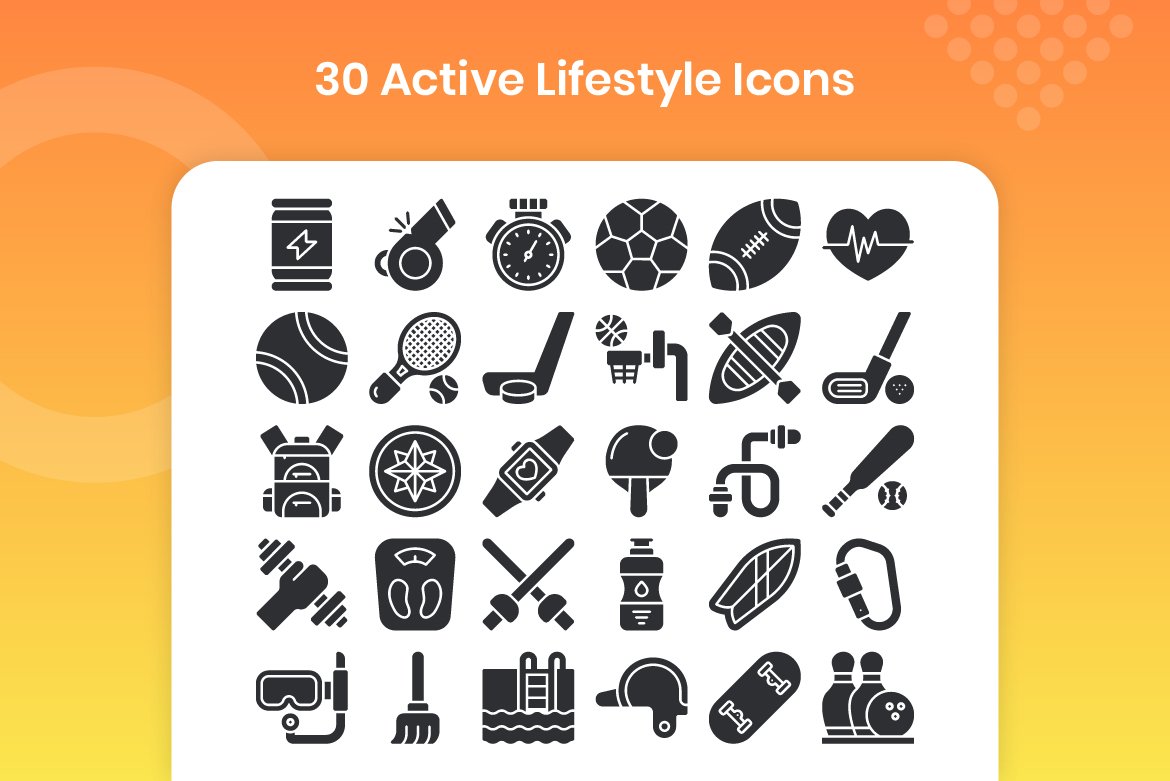 30 Active Lifestyle - Glyph preview image.