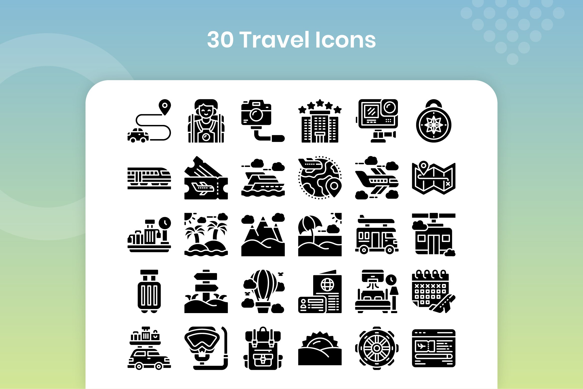 30 Travel - Glyph preview image.