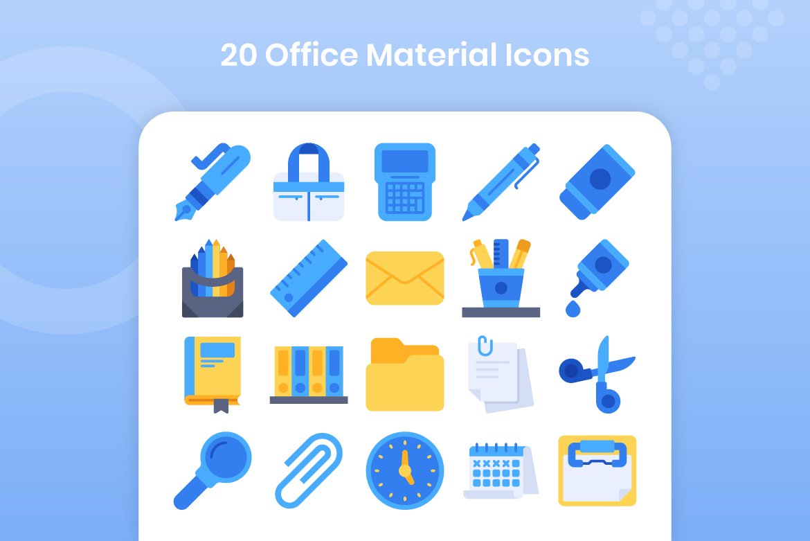 20 Office Material - Flat preview image.