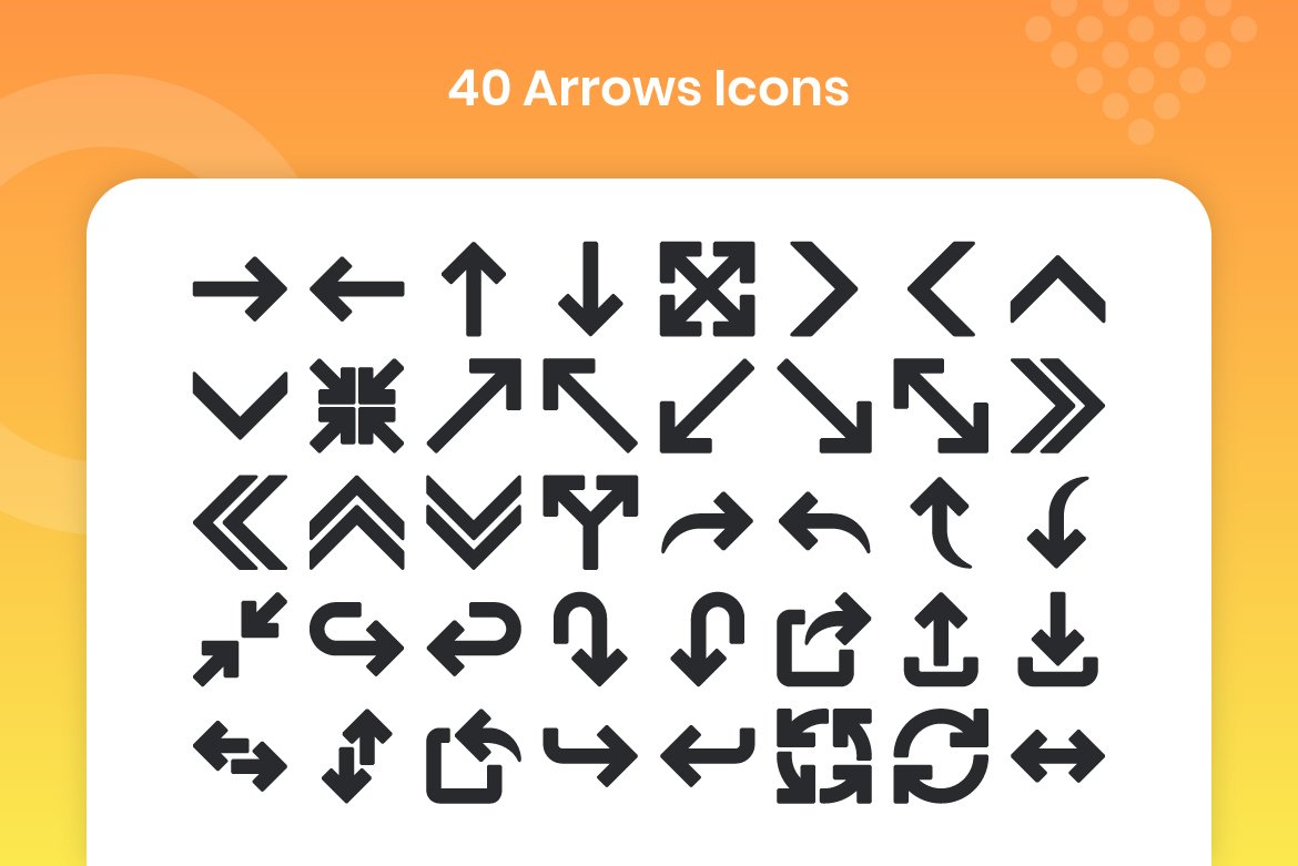 40 Arrows - Glyph preview image.