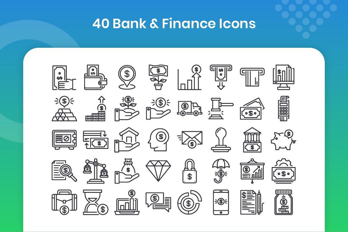 40 Bank & Finance - Line preview image.