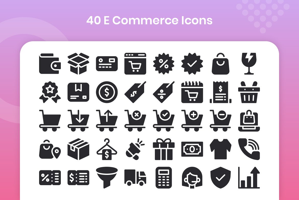 40 E Commerce - Glyph preview image.