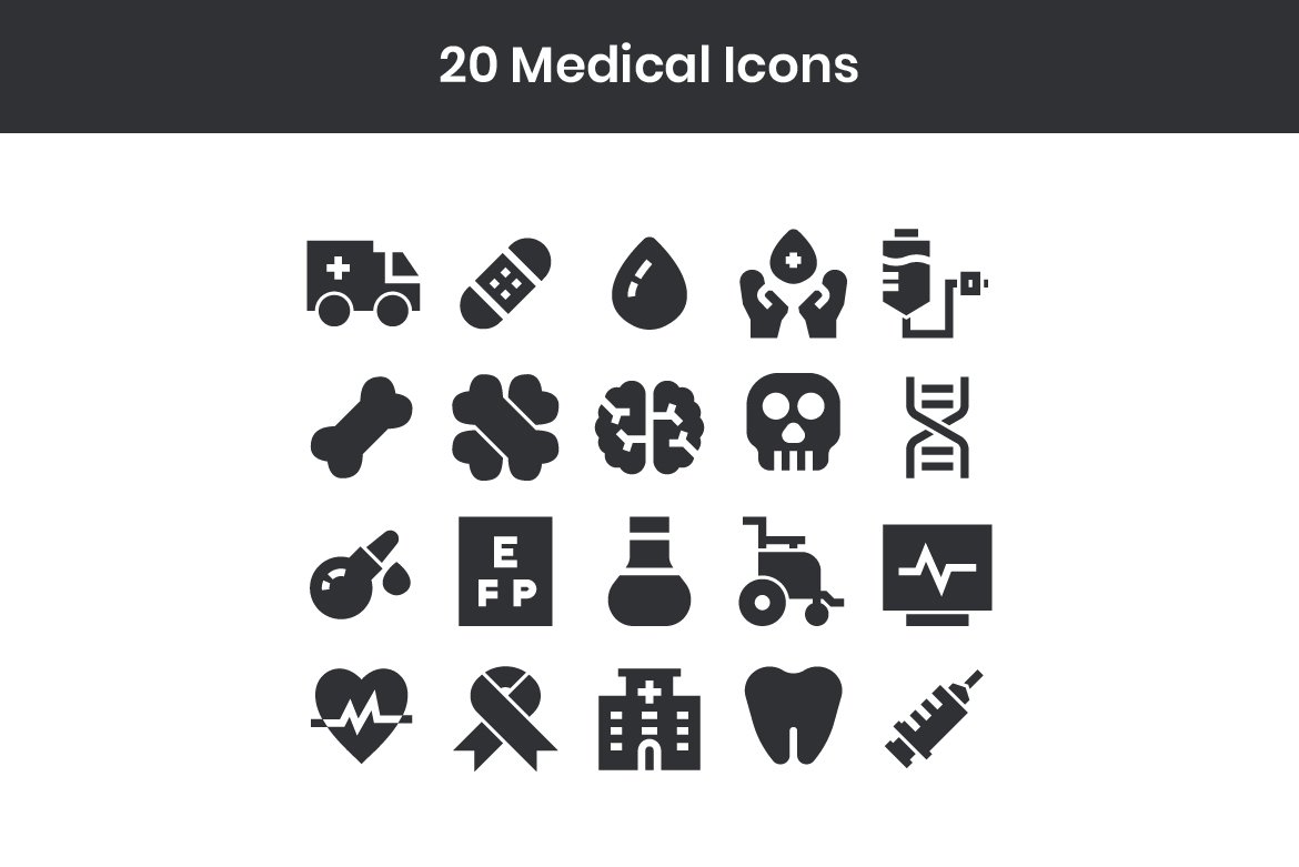 20 Medical - Glyph preview image.
