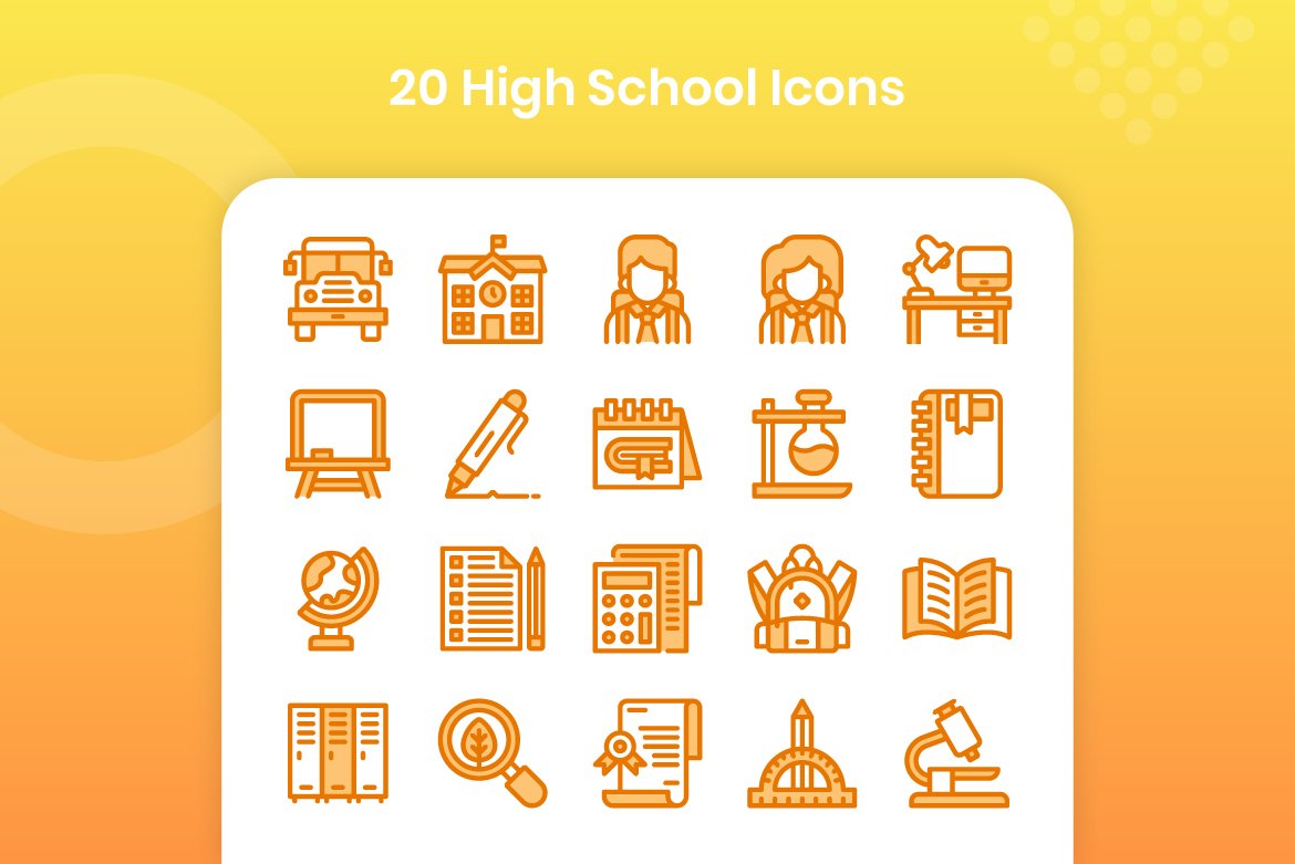 20 High School - Lineal Color preview image.