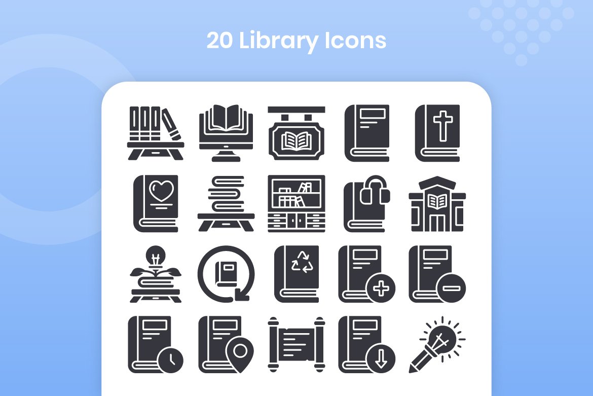 20 Library - Glyph preview image.