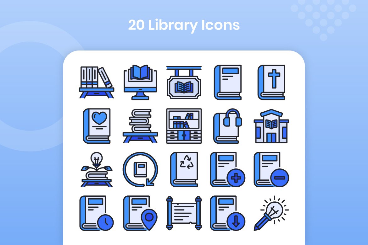 20 Library - Filled Line preview image.